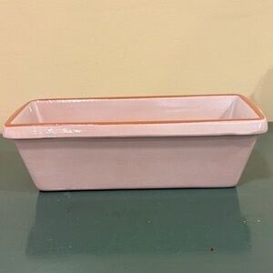 Emile Henry Pink Loaf Ceramic Baking Dish.